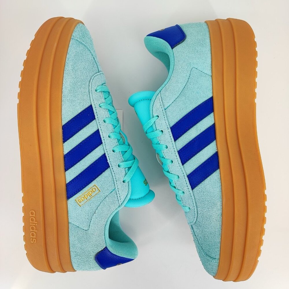 Adidas VL Court Bold Women's Size 9.5 Blue Suede Sneakers Casual JS3813 - Picture 6 of 10